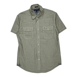 Tommy Hilfiger Short Sleeve Shirt - Large Gray Cotton