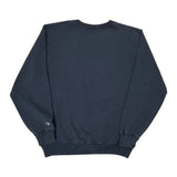 Champion Spellout Sweatshirt - Large Navy Cotton