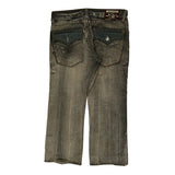 True Religion Studded Jeans - 38W 26L Grey Cotton