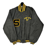 Made In USA Richard A. Leslie College Varsity Jacket - Large Gray Polyester