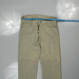 501 Levis Jeans - 32W 30L Beige Cotton