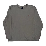 Vintage Polo By Ralph Lauren Long Sleeve T-Shirt - Large Grey Cotton