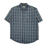 Carhartt Checked Short Sleeve Shirt - Large Black Cotton