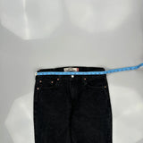 Levis Slim Fit Jeans - 34W 31L Black Cotton
