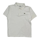 Lacoste Polo Shirt - Medium White Cotton