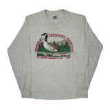 Humboldt Redwoods Marathon Fruit Of The Loom Single Stitch Long Sleeve T-Shirt - Large Grey Cotton