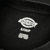 Dickies Spellout Long Sleeve T-Shirt - Small Black Cotton