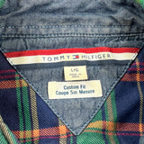Tommy Hilfiger Checked Flannel Shirt - Large Multicoloured Cotton