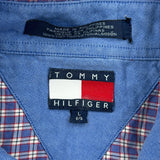 Tommy Hilfiger Checked Shirt - Large Blue Cotton