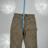 Carhartt Carpenter Trousers - 29W 32L Khaki Cotton