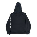 Carhartt Spellout Hoodie - XL Black Cotton Blend