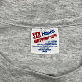 Single Stitch Hanes Cartoon T-Shirt - Large Gray Cotton Blend