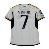 Real Madrid Adidas 2023-24 Vini Jr Home Football Shirt - Small White Polyester