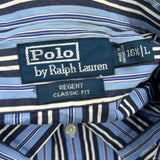 Polo By Ralph Lauren Striped Shirt - Large Black Cotton