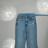Levis Flared Jeans - 22W UK 2 Blue Cotton