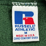 Made In USA Russell Athletic College Sweatshirt - Medium Green Cotton