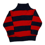 Age 9 Months Oshkosh Striped Rugby Shirt - 3XS Navy Cotton