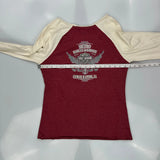 Metro, Cedar Rapids, Ia Harley Davidson Graphic Long Sleeve T-Shirt - Small Cream Cotton