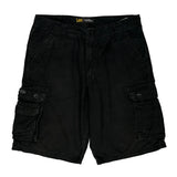 Lee Cargo Shorts - 32W 10L Black Cotton