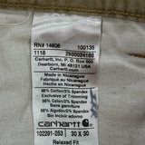 Carhartt Carpenter Trousers - 30W 30L Khaki Cotton