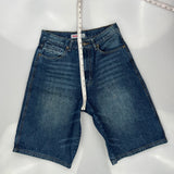Old Skool Baggy Denim Shorts - 30W 11L Blue Denim