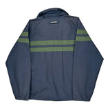 Vintage Tommy Hilfiger Striped Windbreaker - XL Blue Nylon