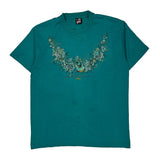 Fruit Of The Loom Graphic T-Shirt - Large Green Cotton Blend