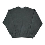 90S Blank Russell Athletic Sweatshirt - Large Grey Cotton Blend