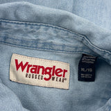 Wrangler Denim Shirt - XL Light Wash Cotton