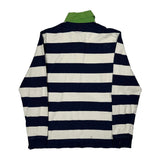 Polo By Ralph Lauren Striped Rugby Shirt - Medium Navy Cotton