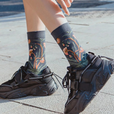 Anyfootwear 5 Pairs Size 5-9 Unisex Long Socks Cartoon Rabbit Flower Nature Print Design Warm Winter Socks Comfortable Casual Foot Accessories