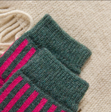 Anyfootwear 5 Pairs Size 5-9 Fashion Socks Colorful Wind-Flowers Cotton Winter Thick Warm Wool Casual for Women Green