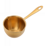 Anygleam Cookware Pouring Pots 2pcs Gold Mini Sauce Heating Stainless Steel Kitchen Chocolate Pot Butter Milk Drip Pot Small With Handle