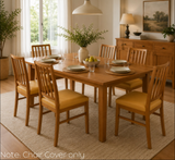Anyseat Yellow PU Leather Chair Cover – Slipcover for Dining, Kitchen, Hotel, Banquet & Living Room Chairs