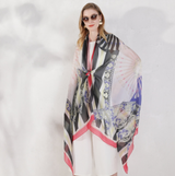 Anyyou 100% Mulberry Silk Off White Long Scarf for Women Luxury Beach Shawl Swimwear Cover-Up Pashmina Wrap Foulard