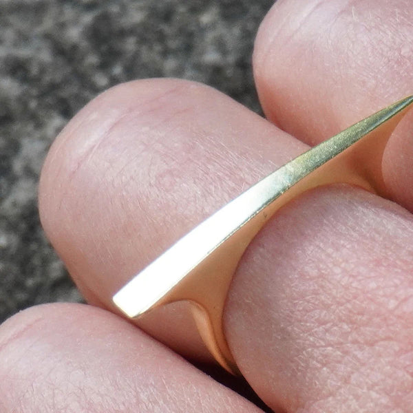 18k Gold-Plated Pointed Bar Ring