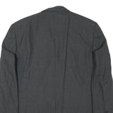 YVES SAINT LAURENT Mens Grey Wool Blend Classic Jacket L Woven Button Casual