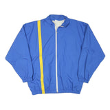 Mens Blue & Yellow Zip Up Polyester Blend Casual Jacket L Plain Sporty