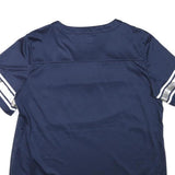 NFL Womens Blue Los Angeles Rams Jersey XL Short Sleeve Lace Up Neck Football