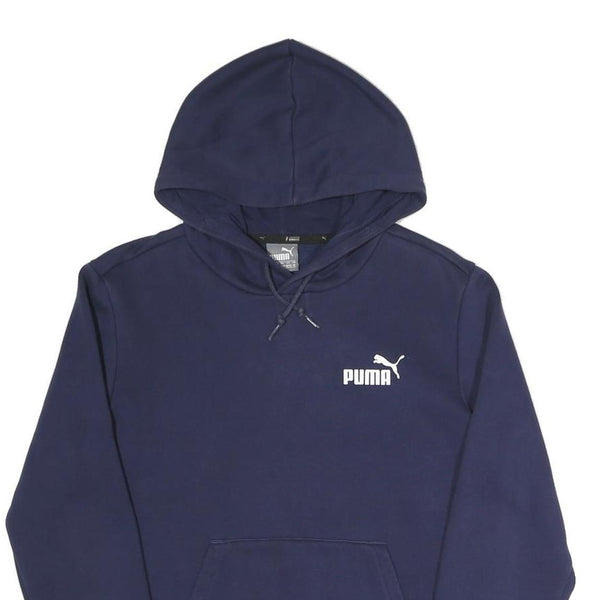 PUMA Womens Navy Hoodie XS Cotton Blend Pullover Hooded Sweatshirt