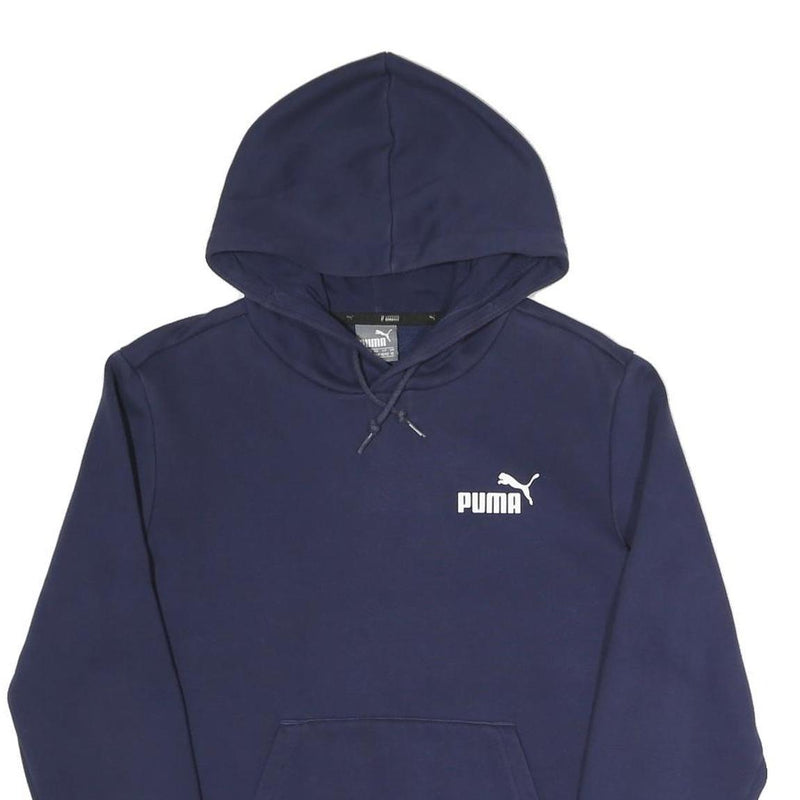 PUMA Womens Navy Hoodie XS Cotton Blend Pullover Hooded Sweatshirt