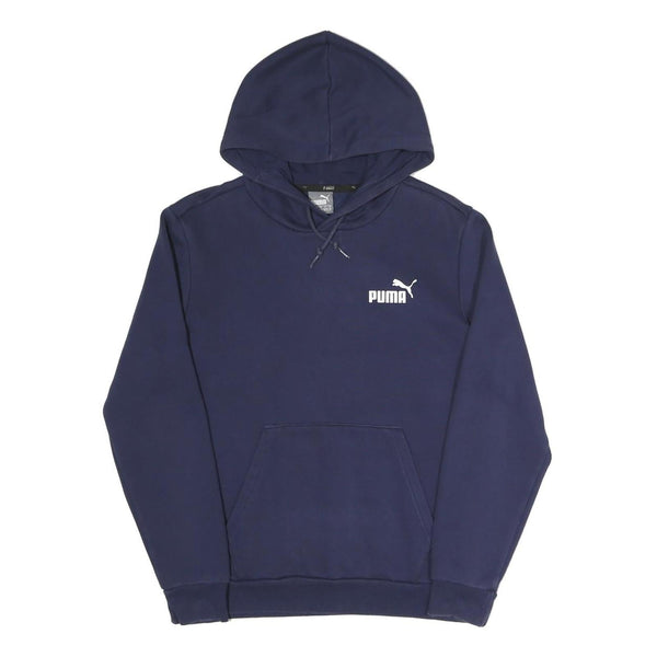 PUMA Womens Navy Hoodie XS Cotton Blend Pullover Hooded Sweatshirt