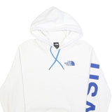THE NORTH FACE Womens White & Blue Printed Pullover Hoodie XL USA Flag Graphic