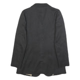 ZARA BASIC Womens Black Jacket M Woven Button Plain Stylish Classic