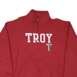 CHAMPION Mens Red Troy 1/4 Zip XL Sweatshirt Cotton Blend College Style