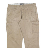 BIAGGINI Mens Cotton Blend Beige Regular Cargo Trousers W36 L30 Casual Zip Fit