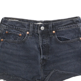 LEVI'S Womens Shorts Blue Denim Cut-Off S W28 Raw Hem Casual