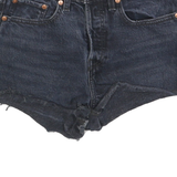 LEVI'S Womens Shorts Blue Denim Cut-Off S W28 Raw Hem Casual