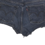 LEVI'S Womens Shorts Blue Denim Cut-Off S W28 Raw Hem Casual