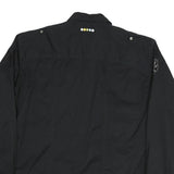 COOGI Mens Black Cotton Blend Shirt 2XL Long Sleeve Button Front Embroidered